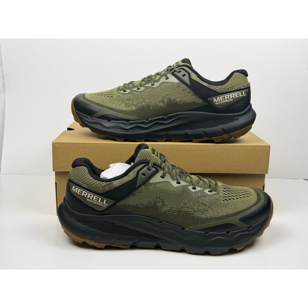 Merrell Nova 4 Water Proof Trail Shoes Men's Size 12 Wide Vert Moyen J068397W